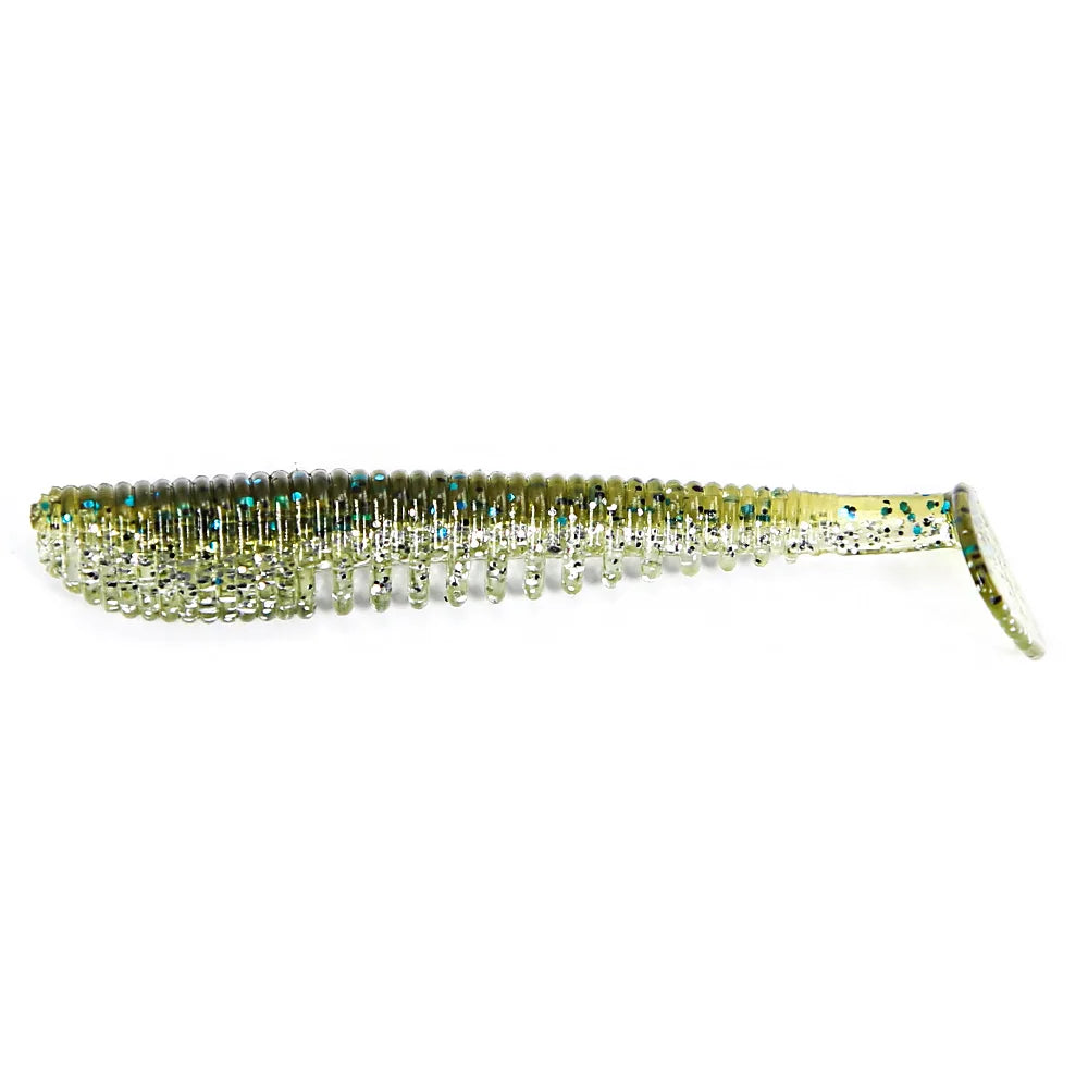 Softbait shad Forelle Trout Gummifisch grün silber green silver 